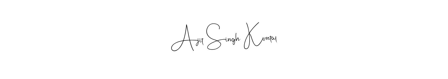 Make a beautiful signature design for name Ajit Singh Kuntal. With this signature (Andilay-7BmLP) style, you can create a handwritten signature for free. Ajit Singh Kuntal signature style 4 images and pictures png