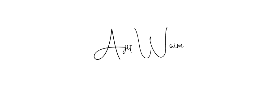 Also You can easily find your signature by using the search form. We will create Ajit Waim name handwritten signature images for you free of cost using Andilay-7BmLP sign style. Ajit Waim signature style 4 images and pictures png