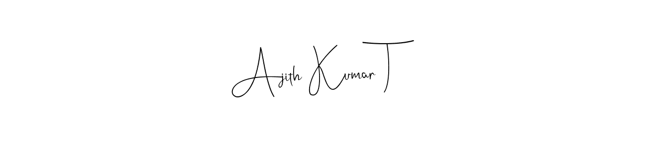 You can use this online signature creator to create a handwritten signature for the name Ajith Kumar T. This is the best online autograph maker. Ajith Kumar T signature style 4 images and pictures png