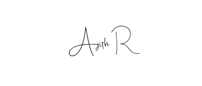 You can use this online signature creator to create a handwritten signature for the name Ajith R. This is the best online autograph maker. Ajith R signature style 4 images and pictures png