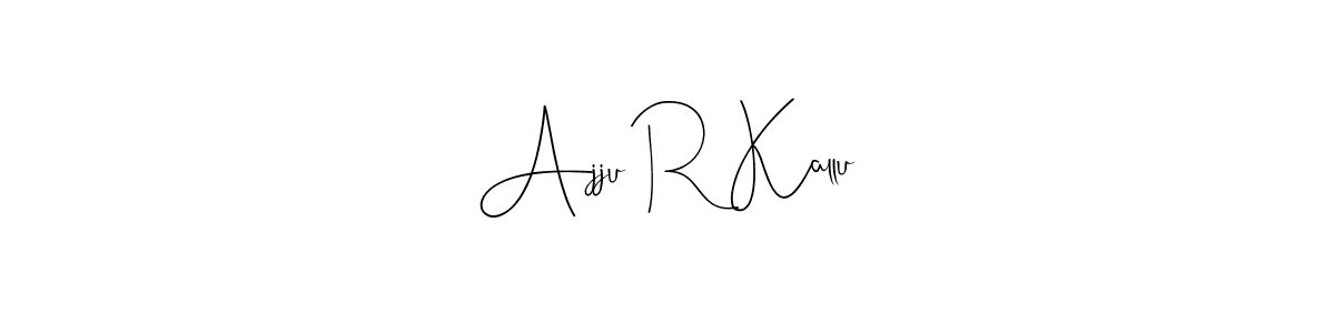 Also You can easily find your signature by using the search form. We will create Ajju R Kallu name handwritten signature images for you free of cost using Andilay-7BmLP sign style. Ajju R Kallu signature style 4 images and pictures png