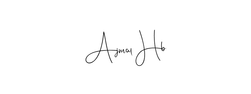 Create a beautiful signature design for name Ajmal Hb. With this signature (Andilay-7BmLP) fonts, you can make a handwritten signature for free. Ajmal Hb signature style 4 images and pictures png
