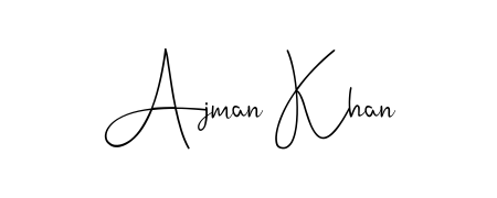 Achieve flawless digital penmanship with Ajman Khan name in Andilay-7BmLP font. The perfect tool for creating online signatures. Ajman Khan signature style 4 images and pictures png