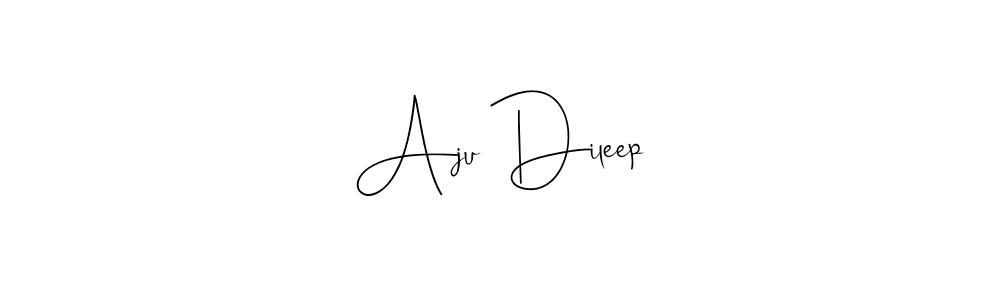 Also we have Aju Dileep name is the best signature style. Create professional handwritten signature collection using Andilay-7BmLP autograph style. Aju Dileep signature style 4 images and pictures png
