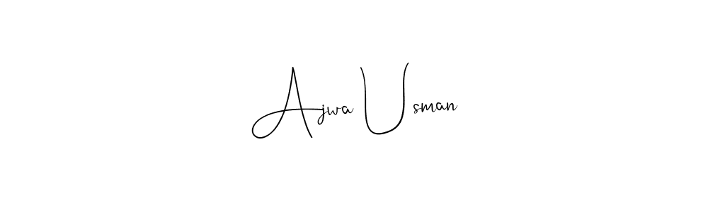 Ajwa Usman stylish signature style. Best Handwritten Sign (Andilay-7BmLP) for my name. Handwritten Signature Collection Ideas for my name Ajwa Usman. Ajwa Usman signature style 4 images and pictures png