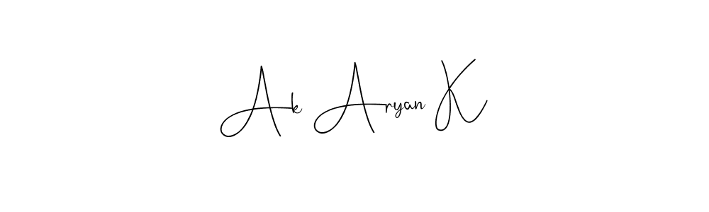 You can use this online signature creator to create a handwritten signature for the name Ak Aryan K. This is the best online autograph maker. Ak Aryan K signature style 4 images and pictures png