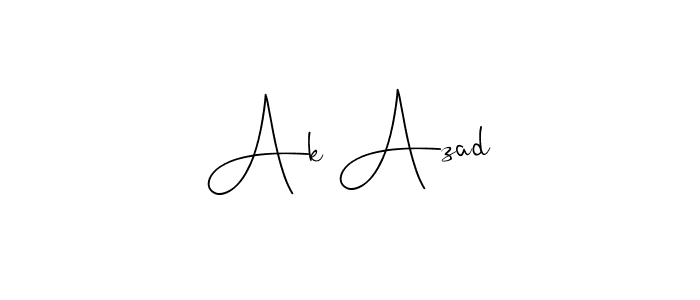 Design your own signature with our free online signature maker. With this signature software, you can create a handwritten (Andilay-7BmLP) signature for name Ak Azad. Ak Azad signature style 4 images and pictures png