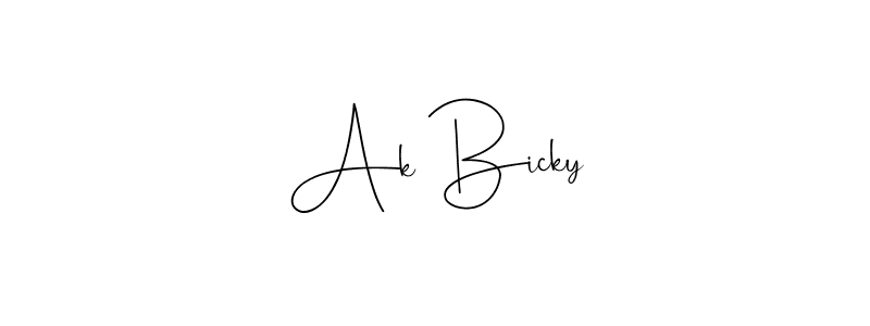 Design your own signature with our free online signature maker. With this signature software, you can create a handwritten (Andilay-7BmLP) signature for name Ak Bicky. Ak Bicky signature style 4 images and pictures png