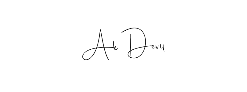 Make a beautiful signature design for name Ak Devil. Use this online signature maker to create a handwritten signature for free. Ak Devil signature style 4 images and pictures png