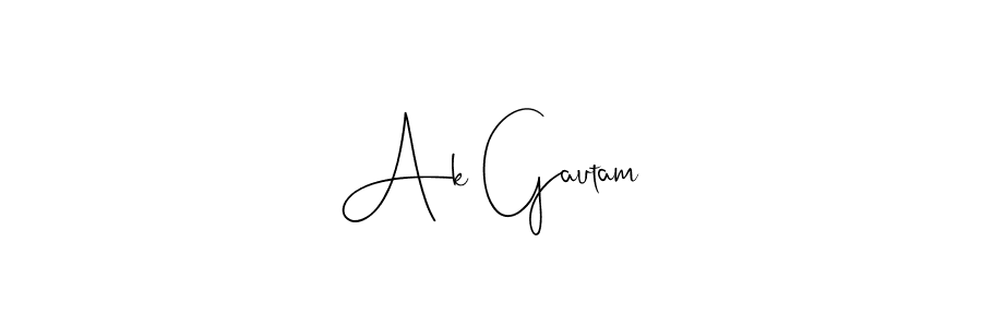 The best way (Andilay-7BmLP) to make a short signature is to pick only two or three words in your name. The name Ak Gautam include a total of six letters. For converting this name. Ak Gautam signature style 4 images and pictures png