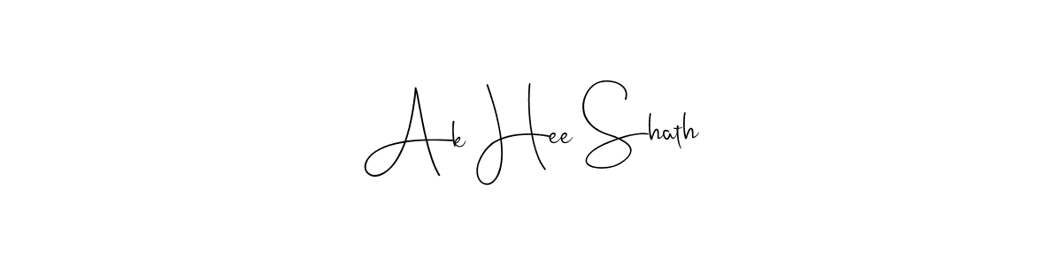 if you are searching for the best signature style for your name Ak Hee Shath. so please give up your signature search. here we have designed multiple signature styles  using Andilay-7BmLP. Ak Hee Shath signature style 4 images and pictures png