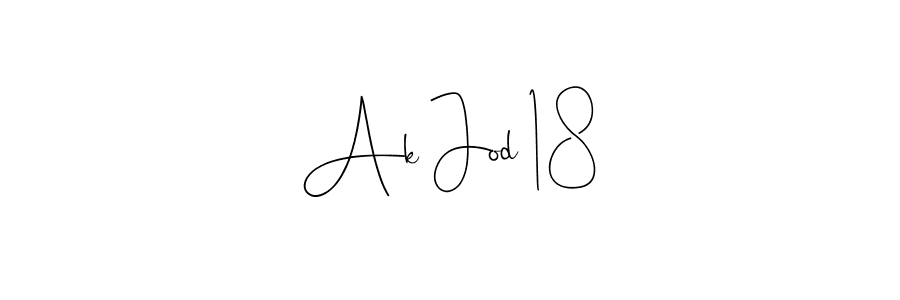 You can use this online signature creator to create a handwritten signature for the name Ak Jod 18. This is the best online autograph maker. Ak Jod 18 signature style 4 images and pictures png