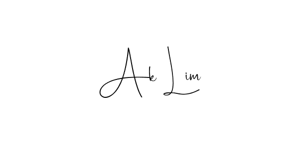 Make a beautiful signature design for name Ak Lim. With this signature (Andilay-7BmLP) style, you can create a handwritten signature for free. Ak Lim signature style 4 images and pictures png