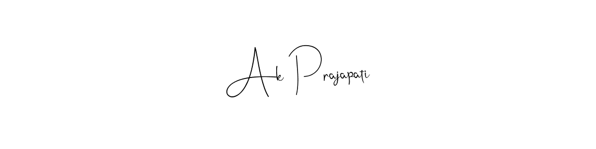 Ak Prajapati stylish signature style. Best Handwritten Sign (Andilay-7BmLP) for my name. Handwritten Signature Collection Ideas for my name Ak Prajapati. Ak Prajapati signature style 4 images and pictures png