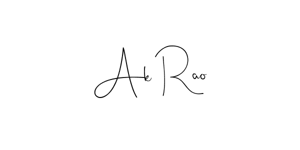 How to make Ak Rao signature? Andilay-7BmLP is a professional autograph style. Create handwritten signature for Ak Rao name. Ak Rao signature style 4 images and pictures png
