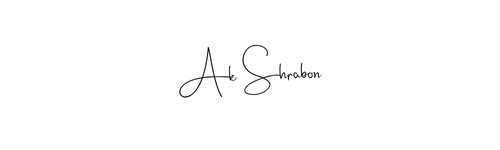 Andilay-7BmLP is a professional signature style that is perfect for those who want to add a touch of class to their signature. It is also a great choice for those who want to make their signature more unique. Get Ak Shrabon name to fancy signature for free. Ak Shrabon signature style 4 images and pictures png