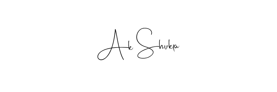 You should practise on your own different ways (Andilay-7BmLP) to write your name (Ak Shukla) in signature. don't let someone else do it for you. Ak Shukla signature style 4 images and pictures png