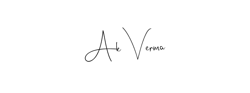 if you are searching for the best signature style for your name Ak Verma. so please give up your signature search. here we have designed multiple signature styles  using Andilay-7BmLP. Ak Verma signature style 4 images and pictures png