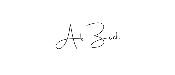 Make a beautiful signature design for name Ak Zack. With this signature (Andilay-7BmLP) style, you can create a handwritten signature for free. Ak Zack signature style 4 images and pictures png