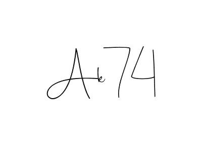 You should practise on your own different ways (Andilay-7BmLP) to write your name (Ak74) in signature. don't let someone else do it for you. Ak74 signature style 4 images and pictures png