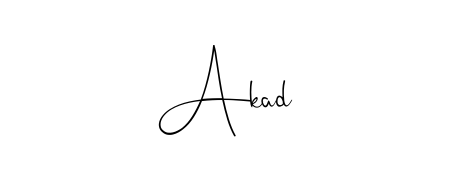 Create an unforgettable impression when signing with Akad name styled in Andilay-7BmLP typography. 100% free online generator. Akad signature style 4 images and pictures png