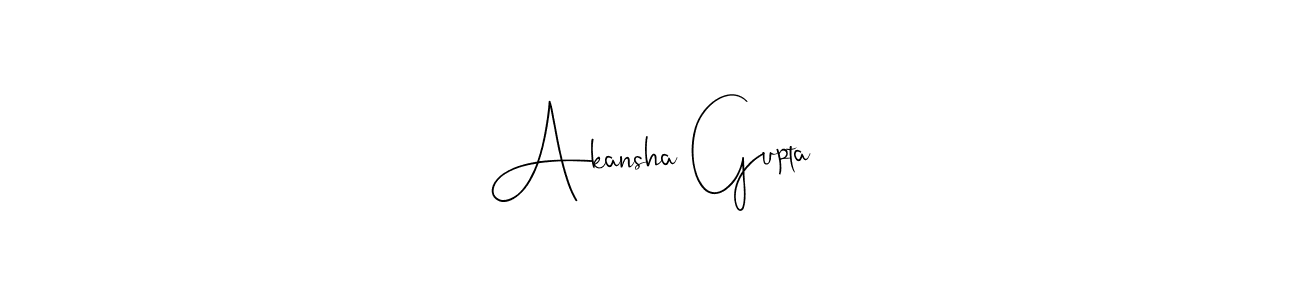 Once you've used our free online signature maker to create your best signature Andilay-7BmLP style, it's time to enjoy all of the benefits that Akansha Gupta name signing documents. Akansha Gupta signature style 4 images and pictures png