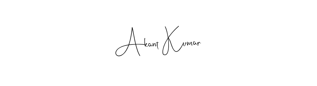 Design your own signature with our free online signature maker. With this signature software, you can create a handwritten (Andilay-7BmLP) signature for name Akant Kumar. Akant Kumar signature style 4 images and pictures png