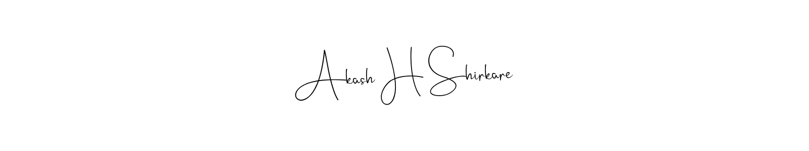 Use a signature maker to create a handwritten signature online. With this signature software, you can design (Andilay-7BmLP) your own signature for name Akash H Shirkare. Akash H Shirkare signature style 4 images and pictures png