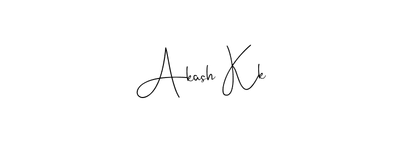Andilay-7BmLP is a professional signature style that is perfect for those who want to add a touch of class to their signature. It is also a great choice for those who want to make their signature more unique. Get Akash Kk name to fancy signature for free. Akash Kk signature style 4 images and pictures png
