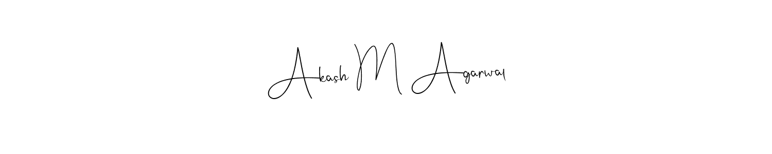 You should practise on your own different ways (Andilay-7BmLP) to write your name (Akash M Agarwal) in signature. don't let someone else do it for you. Akash M Agarwal signature style 4 images and pictures png