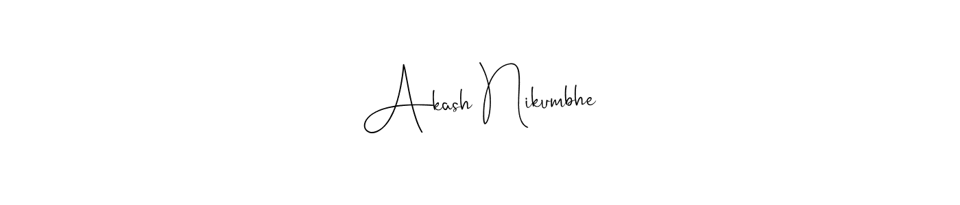 Create a beautiful signature design for name Akash Nikumbhe. With this signature (Andilay-7BmLP) fonts, you can make a handwritten signature for free. Akash Nikumbhe signature style 4 images and pictures png