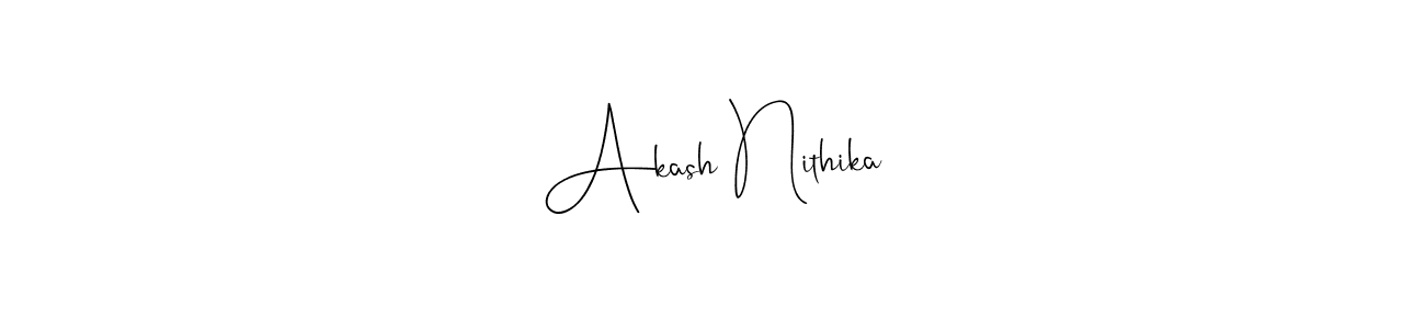 How to make Akash Nithika signature? Andilay-7BmLP is a professional autograph style. Create handwritten signature for Akash Nithika name. Akash Nithika signature style 4 images and pictures png