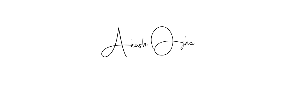 Design your own signature with our free online signature maker. With this signature software, you can create a handwritten (Andilay-7BmLP) signature for name Akash Ojha. Akash Ojha signature style 4 images and pictures png