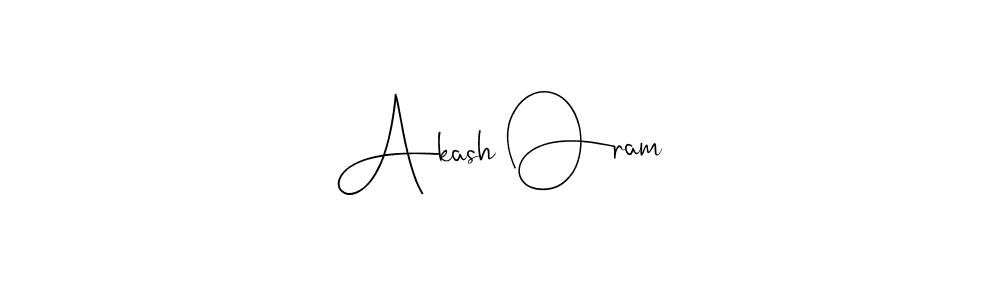 Design your own signature with our free online signature maker. With this signature software, you can create a handwritten (Andilay-7BmLP) signature for name Akash Oram. Akash Oram signature style 4 images and pictures png