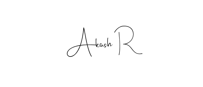Akash R stylish signature style. Best Handwritten Sign (Andilay-7BmLP) for my name. Handwritten Signature Collection Ideas for my name Akash R. Akash R signature style 4 images and pictures png