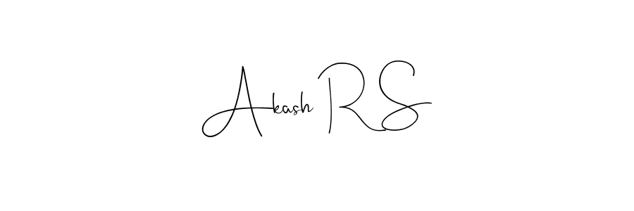 if you are searching for the best signature style for your name Akash R S. so please give up your signature search. here we have designed multiple signature styles  using Andilay-7BmLP. Akash R S signature style 4 images and pictures png