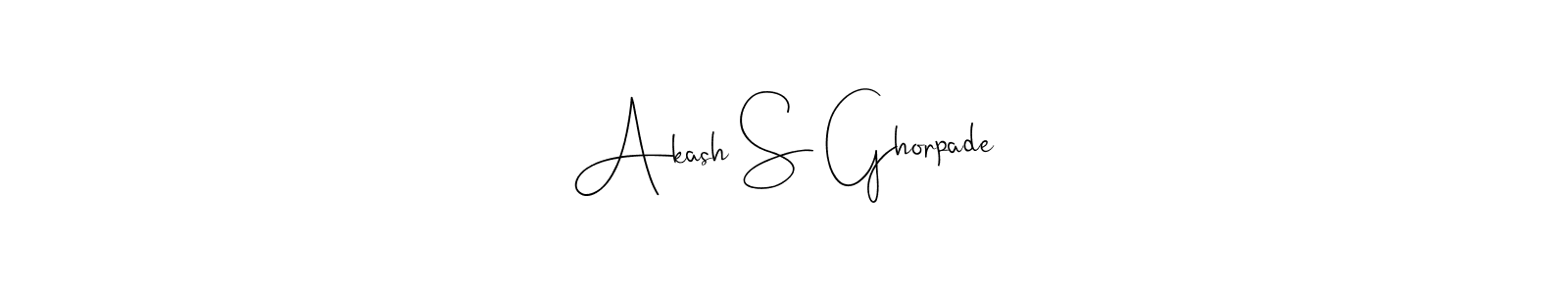 Use a signature maker to create a handwritten signature online. With this signature software, you can design (Andilay-7BmLP) your own signature for name Akash S Ghorpade. Akash S Ghorpade signature style 4 images and pictures png