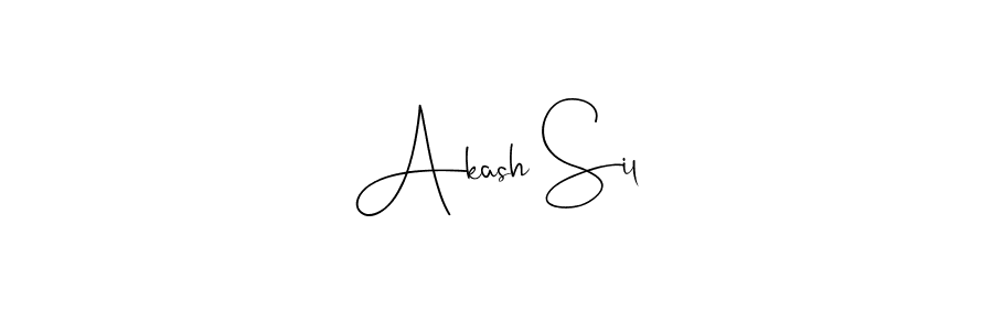 You can use this online signature creator to create a handwritten signature for the name Akash Sil. This is the best online autograph maker. Akash Sil signature style 4 images and pictures png