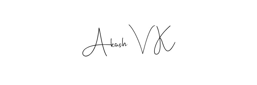 Similarly Andilay-7BmLP is the best handwritten signature design. Signature creator online .You can use it as an online autograph creator for name Akash V K. Akash V K signature style 4 images and pictures png
