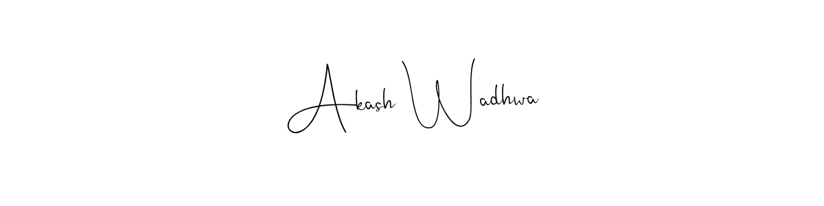 Also You can easily find your signature by using the search form. We will create Akash Wadhwa name handwritten signature images for you free of cost using Andilay-7BmLP sign style. Akash Wadhwa signature style 4 images and pictures png