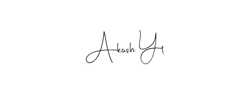 Also You can easily find your signature by using the search form. We will create Akash Yt name handwritten signature images for you free of cost using Andilay-7BmLP sign style. Akash Yt signature style 4 images and pictures png