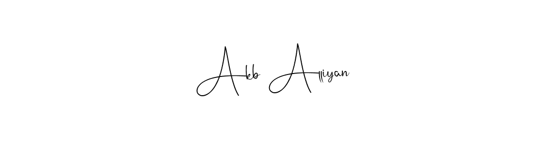 Use a signature maker to create a handwritten signature online. With this signature software, you can design (Andilay-7BmLP) your own signature for name Akb Alliyan. Akb Alliyan signature style 4 images and pictures png