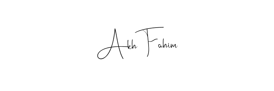 Use a signature maker to create a handwritten signature online. With this signature software, you can design (Andilay-7BmLP) your own signature for name Akh Fahim. Akh Fahim signature style 4 images and pictures png