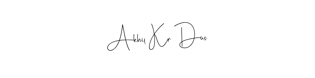 How to make Akhil Kr Das name signature. Use Andilay-7BmLP style for creating short signs online. This is the latest handwritten sign. Akhil Kr Das signature style 4 images and pictures png