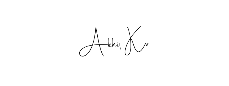 Make a beautiful signature design for name Akhil Kv. Use this online signature maker to create a handwritten signature for free. Akhil Kv signature style 4 images and pictures png