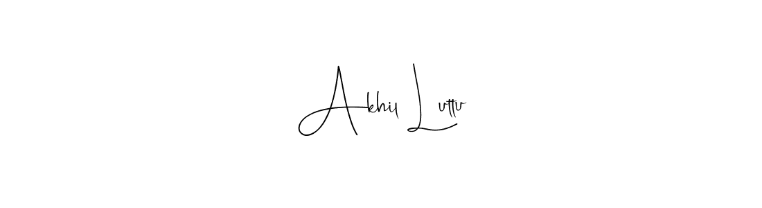 Here are the top 10 professional signature styles for the name Akhil Luttu. These are the best autograph styles you can use for your name. Akhil Luttu signature style 4 images and pictures png