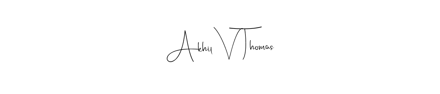 if you are searching for the best signature style for your name Akhil V Thomas. so please give up your signature search. here we have designed multiple signature styles  using Andilay-7BmLP. Akhil V Thomas signature style 4 images and pictures png