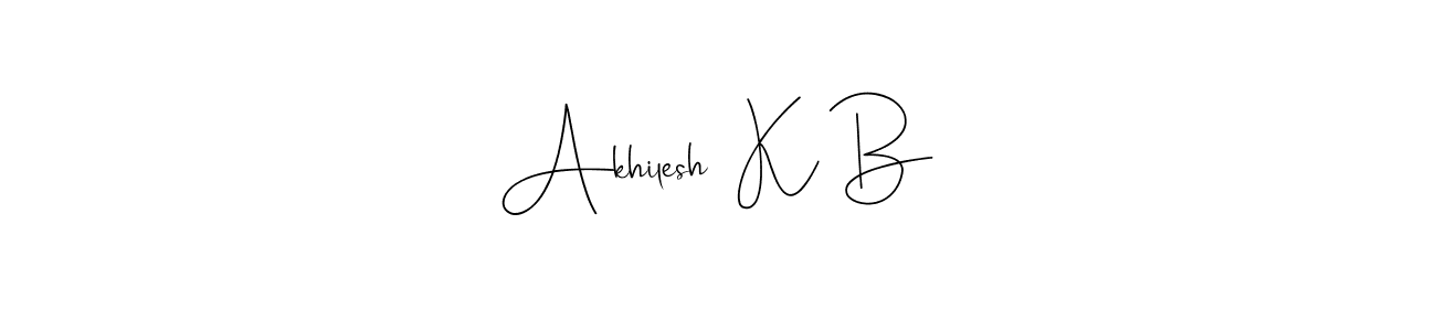 Here are the top 10 professional signature styles for the name Akhilesh  K B. These are the best autograph styles you can use for your name. Akhilesh  K B signature style 4 images and pictures png