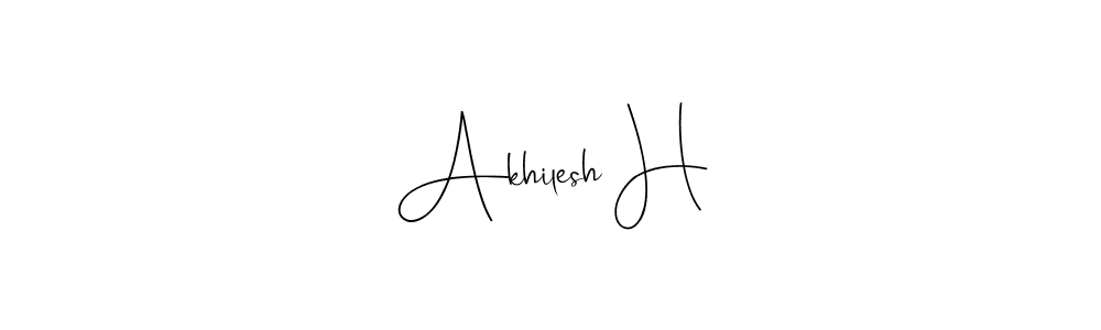 Andilay-7BmLP is a professional signature style that is perfect for those who want to add a touch of class to their signature. It is also a great choice for those who want to make their signature more unique. Get Akhilesh H name to fancy signature for free. Akhilesh H signature style 4 images and pictures png