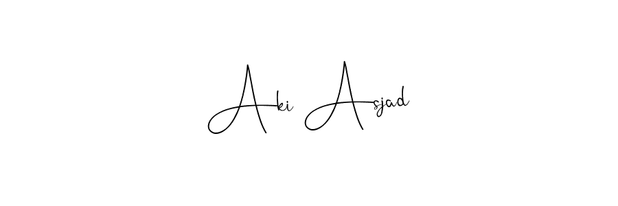 Use a signature maker to create a handwritten signature online. With this signature software, you can design (Andilay-7BmLP) your own signature for name Aki Asjad. Aki Asjad signature style 4 images and pictures png